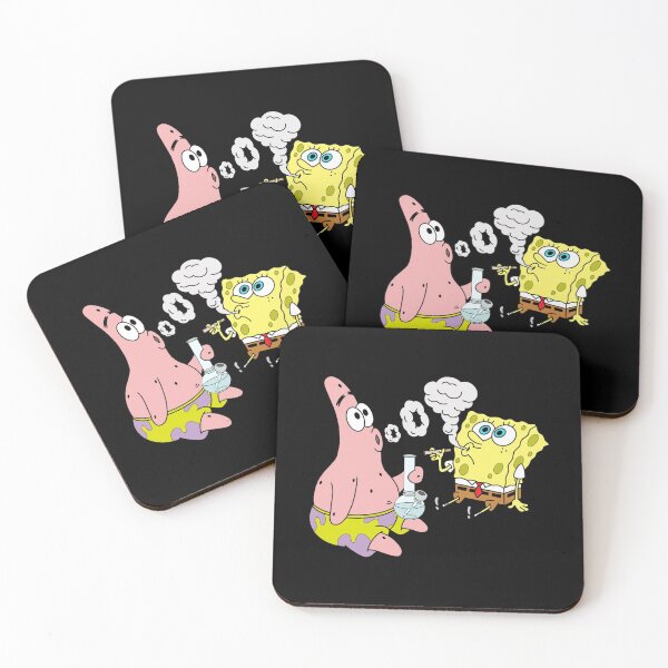 Item preview, Spongebob and Patrick Smoking Weed Cannabis Cartoon Art Magnet designed and sold by CosmoBun.