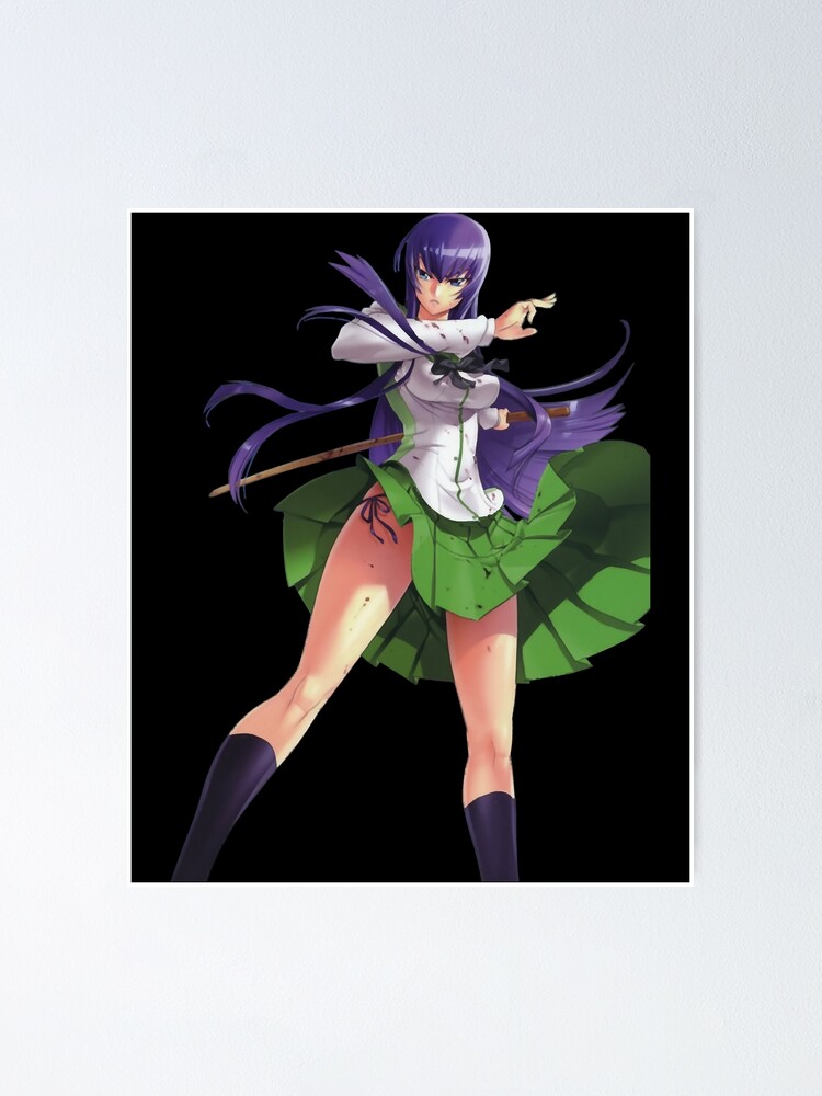 Anime Poster Highschool of The Dead Busujima Saeko Fanart Hot