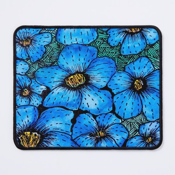 Item preview, blue flowers sketch designed and sold by BhaktiK.
