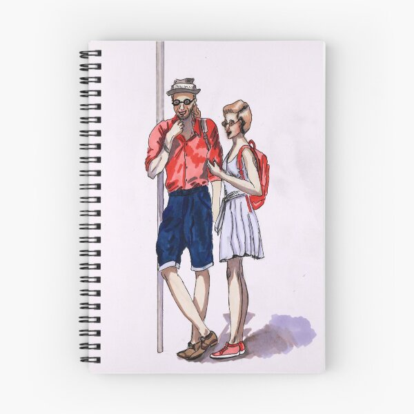 Item preview, Young People Talking Men Woman Sketch by Helen Berk designed and sold by HelenBerkArt.