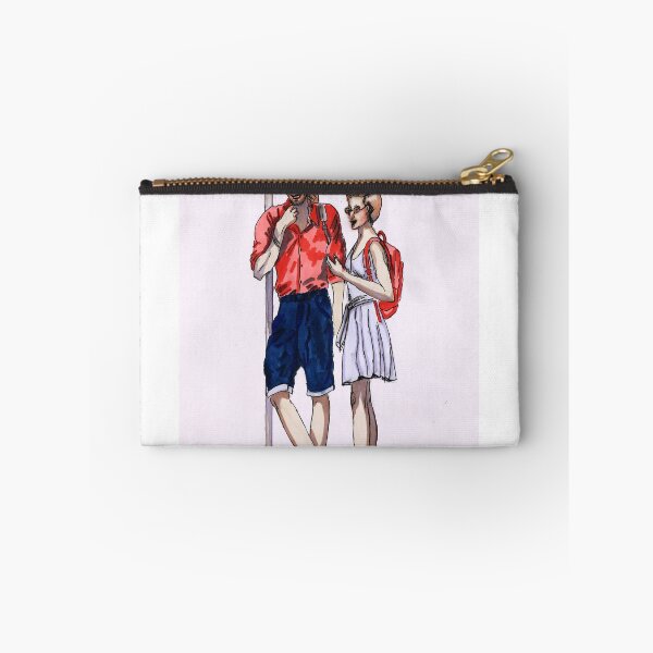 Item preview, Young People Talking Men Woman Sketch by Helen Berk designed and sold by HelenBerkArt.
