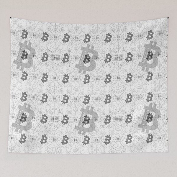 Item preview, Cryptocurrency blockchain white pattern designed and sold by ivanoel.