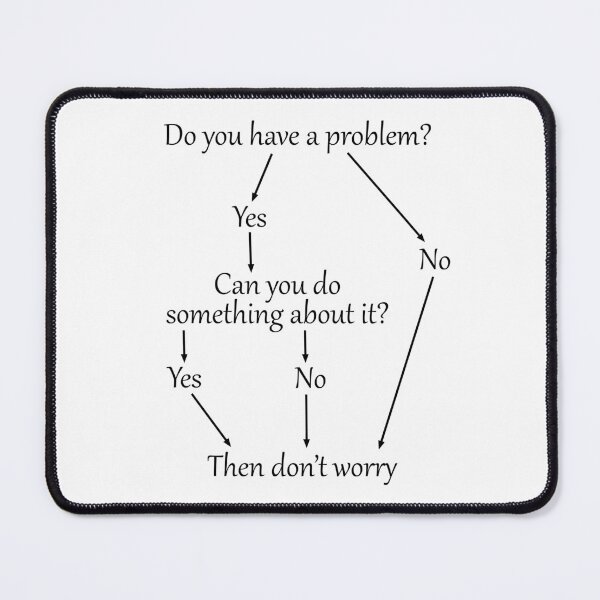 Item preview, Then Don't Worry flow chart designed and sold by lakitzi.