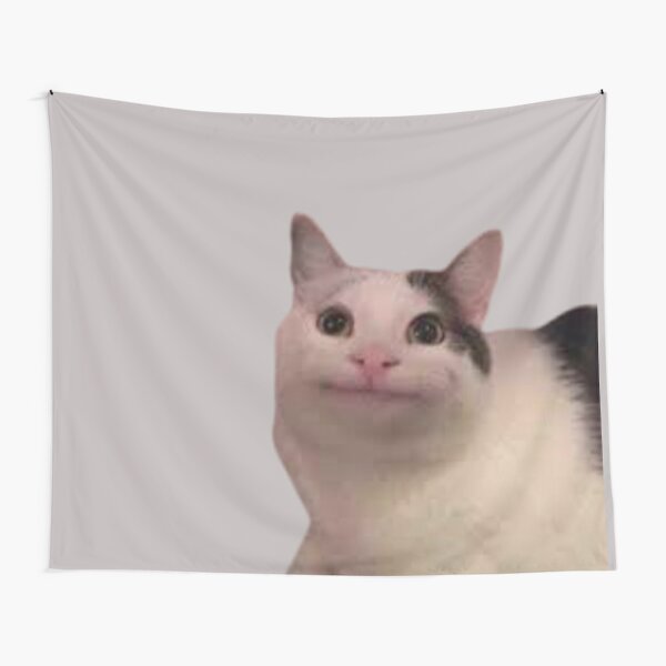 Black Cat Pfp Meme Funny Tapestry Large Fabric Wall Tapestry