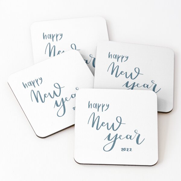 Item preview, Happy New Year 2022. Phrase. Blue Text. Calligraphy. End of the year designed and sold by AnaStickerD.