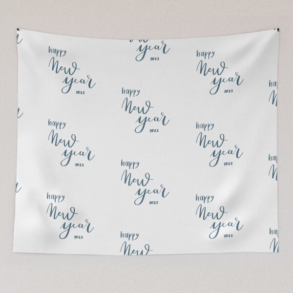 Item preview, Happy New Year 2022. Phrase. Blue Text. Calligraphy. End of the year designed and sold by AnaStickerD.