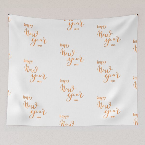 Item preview, Happy New Year 2022. Phrase. Orange Text. Calligraphy. End of the year designed and sold by AnaStickerD.