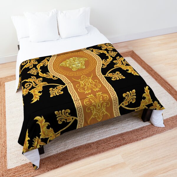 Golden Damask Artwork - Greek inspired design Comforter