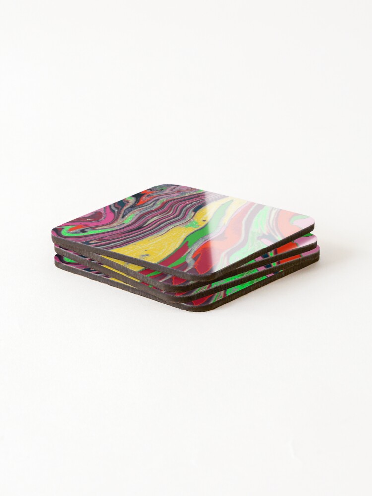 Thumbnail 4 of 5, Coasters (Set of 4), Flow designed and sold by RakshaSD.