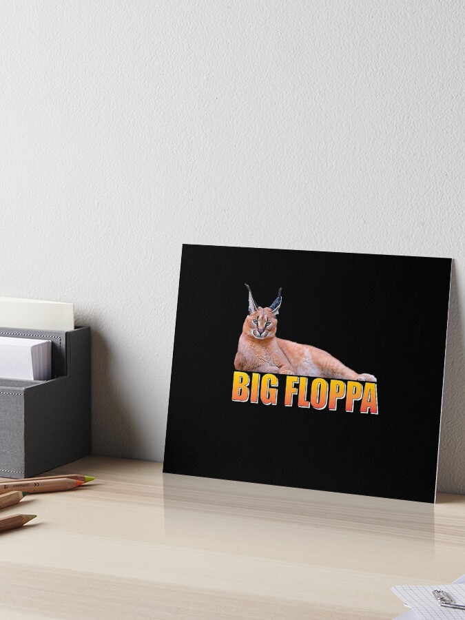 Funny big floppa cat meme Gun Essential T-Shirt | Art Board Print