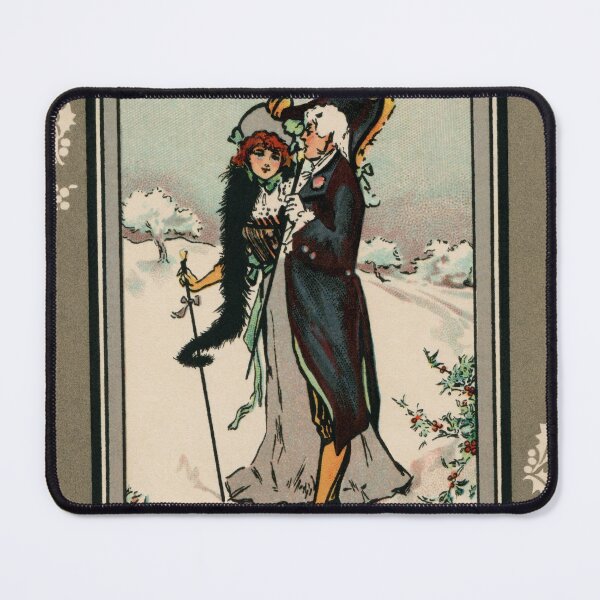 Item preview, Vintage Victorian couple Xmas greetings designed and sold by aapshop.