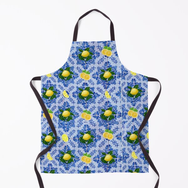 Item preview, Artistic Lemon on Blue Tile designed and sold by Amit khemani.