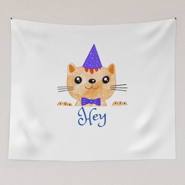Item preview, Cat says Hey. designed and sold by MirartShop.