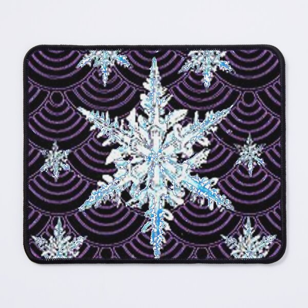 Item preview, WINTER HOLIDAY SNOWFLAKES ART DECO BLACK PATTERN designed and sold by sharlesart.