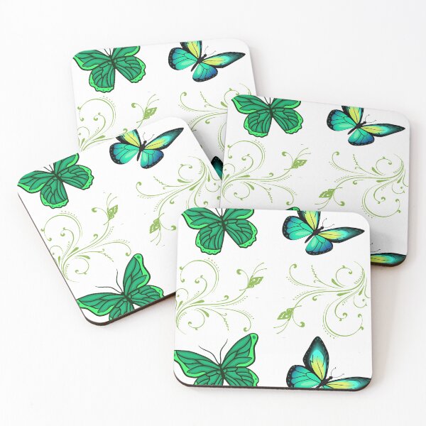 Aperçu de l'œuvre BEAUX PAPILLONS À FLEURS VERTES créée et vendue par Hinny8.