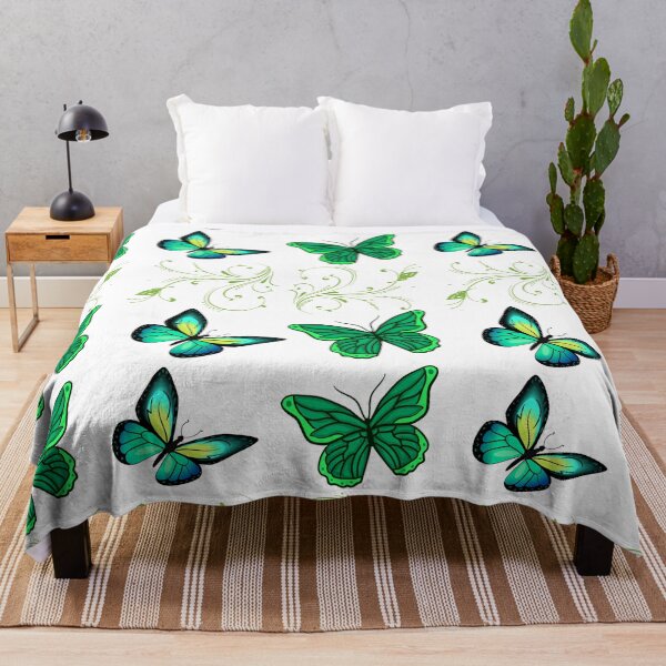 Item preview, BEAUTIFUL GREEN FLORAL BUTTERFLIES designed and sold by Hinny8.