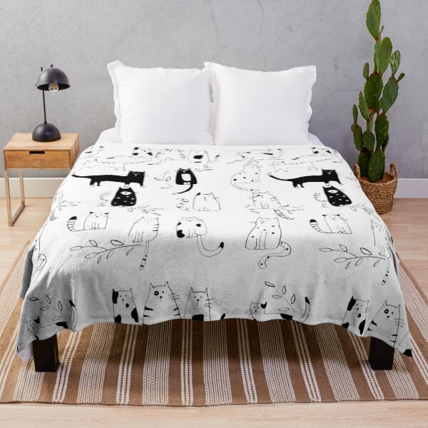 Item preview, black and white cartoon cats designed and sold by Elbruz.