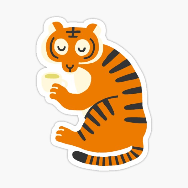 Chamomile Tiger Sticker