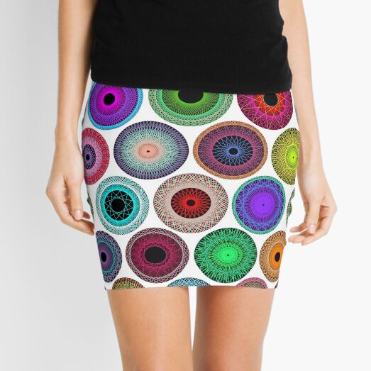 Polka Dot with Math Stars 2 Mini Skirt