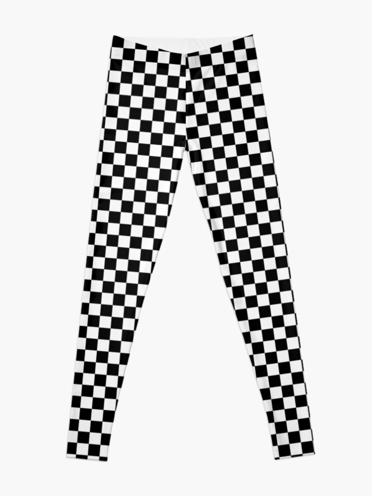 Black Checkered Pattern Leggings for Sale by derpfudge