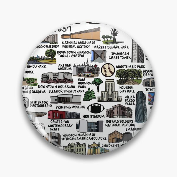 Item preview, Houston Texas Map  designed and sold by fiberandgloss.