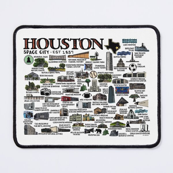 Item preview, Houston Texas Map  designed and sold by fiberandgloss.