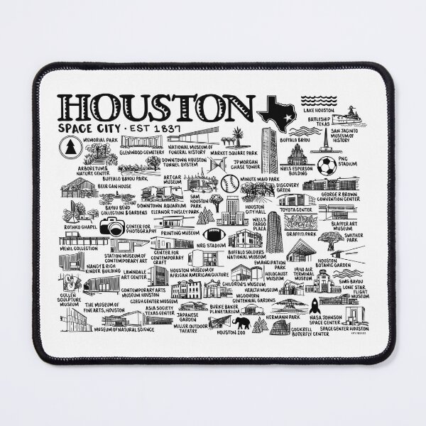Item preview, Houston Texas Map  designed and sold by fiberandgloss.