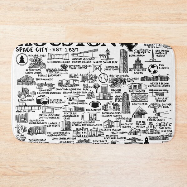 Item preview, Houston Texas Map  designed and sold by fiberandgloss.