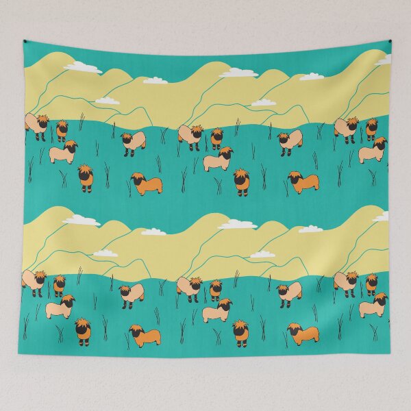 Item preview, Blacknose Swiss Sheep Aqua and orange designed and sold by DannysReRemodel.