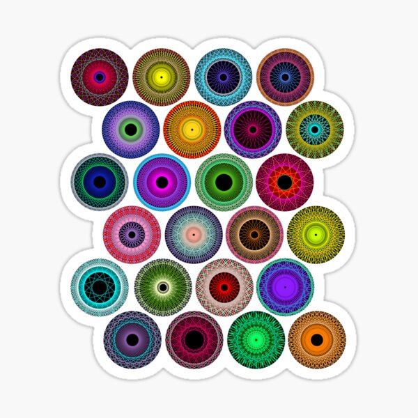 Polka Dot with Math Stars 2 Sticker
