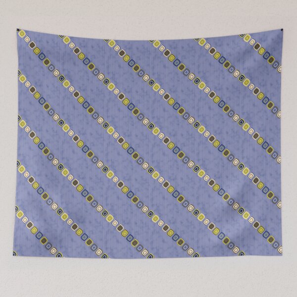 Item preview, Diagonals candy beads Mid-Century Modern Blue designed and sold by DannysReRemodel.