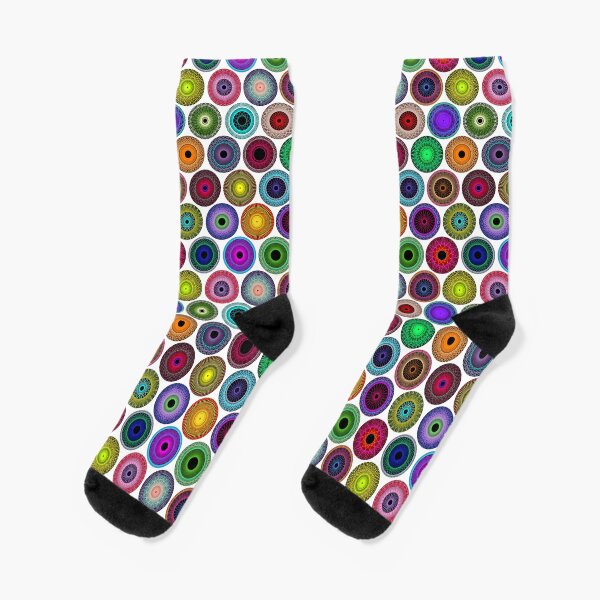Polka Dot with Math Stars 2 Socks