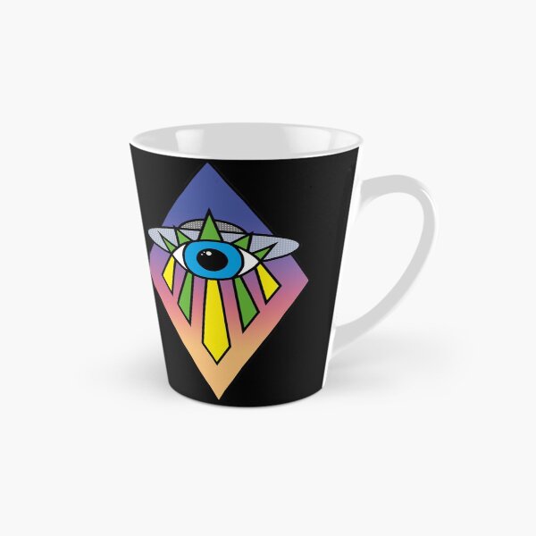 Item preview, UFO Evil Eye Art Deco Geometric Diamond Shape sunset Sky Space Illuminati Pyramid  designed and sold by Ciara Shortall.