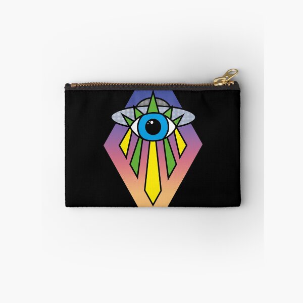 Item preview, UFO Evil Eye Art Deco Geometric Diamond Shape sunset Sky Space Illuminati Pyramid  designed and sold by Ciara Shortall.