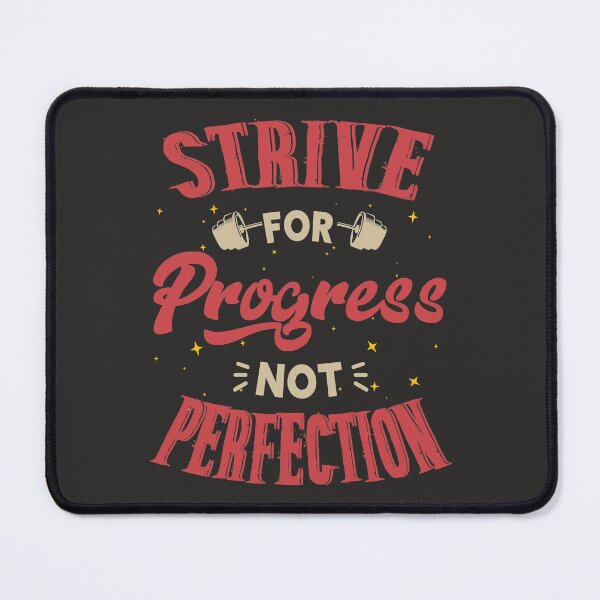 Item preview, Strive For Progress Not Perfection Fitness Motivational Quote Gift Design designed and sold by SweetbeStore.
