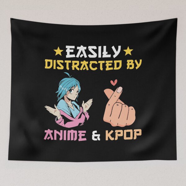 Item preview, Easily Distracted By Anime And K-pop Funny K-pop Gifts Anime Lovers designed and sold by ecomdesign.