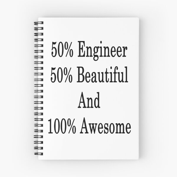 Item preview, 50% Engineer 50% Beautiful And 100% Awesome  designed and sold by supernova23.
