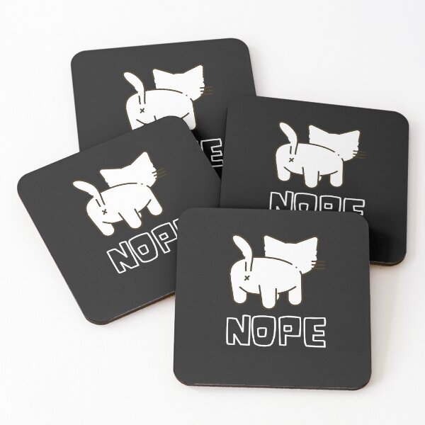 Item preview, Nope! Sassy Bad Cat With Attitude Cute Kitty White Design designed and sold by LGbubble.