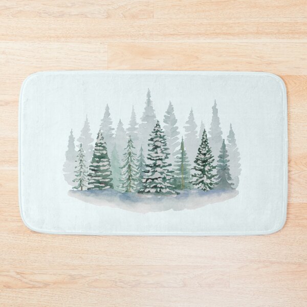 Item preview, Snowy Trees, White Art, Watercolor designed and sold by rurudesign.