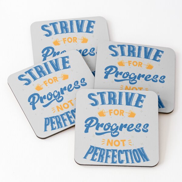 Item preview, Strive For Progress Not Perfection Fitness Motivational Quote Gift designed and sold by SweetbeStore.