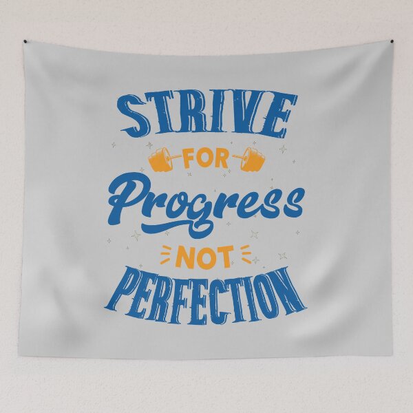 Item preview, Strive For Progress Not Perfection Fitness Motivational Quote Gift designed and sold by SweetbeStore.