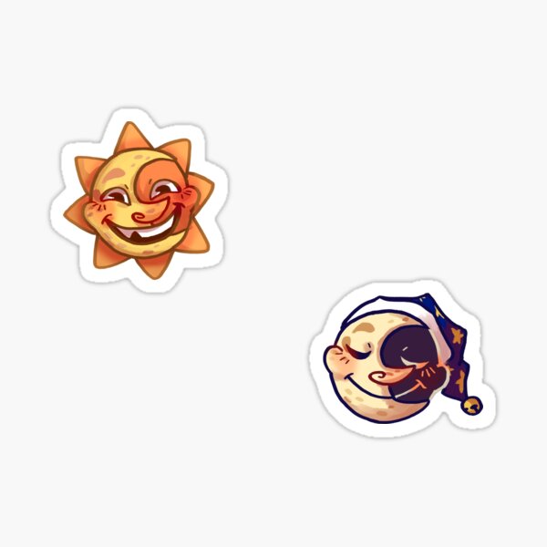 Sun and Moon Stickers Glossy Sticker