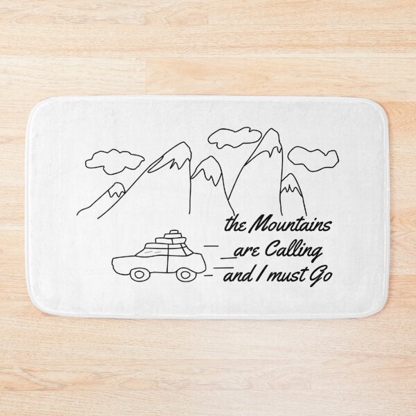 Item preview, The Mountains are Calling and I Must Go, Getaway Adventure Illustration designed and sold by Itaya Art.