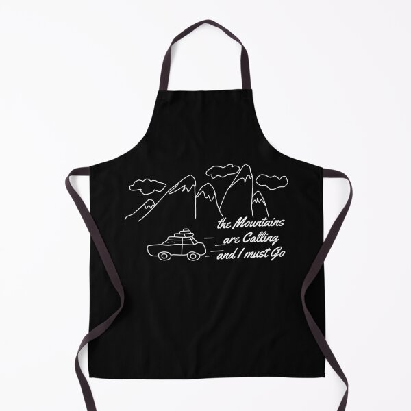 Item preview, The Mountains are Calling and I Must Go, Adventure Illustration in White designed and sold by Itaya Art.