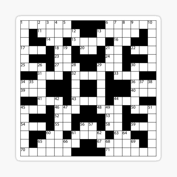 crossword puzzle Sticker by Skallidesign Redbubble