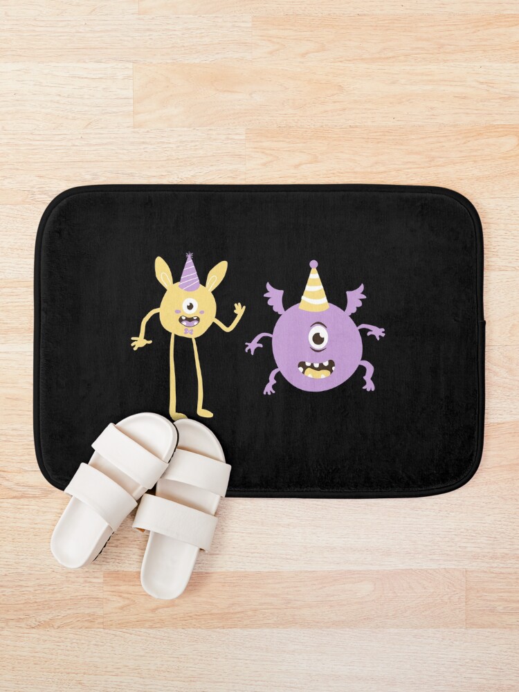 Thumbnail 1 of 6, Bath Mat, Fun Party Monsters designed and sold by MoaaStore.