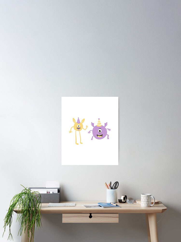 Thumbnail 2 of 3, Poster, Fun Party Monsters designed and sold by MoaaStore.
