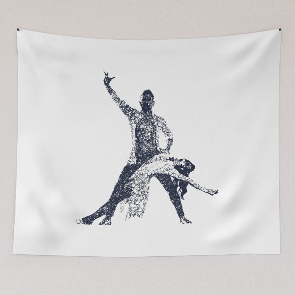 Item preview, Dance couple 4 - Blue ink designed and sold by WietskeWelten.