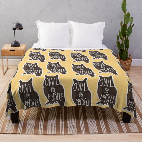 Item preview, Owl by myself - pun about being alone, introverted designed and sold by hitechmom.
