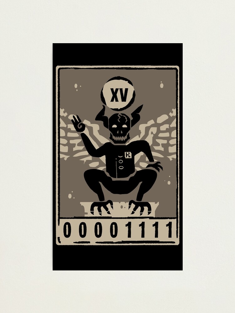 Inscryption Tarot Card - The Devil" Photographic Print for Sale by  BitRadical | Redbubble